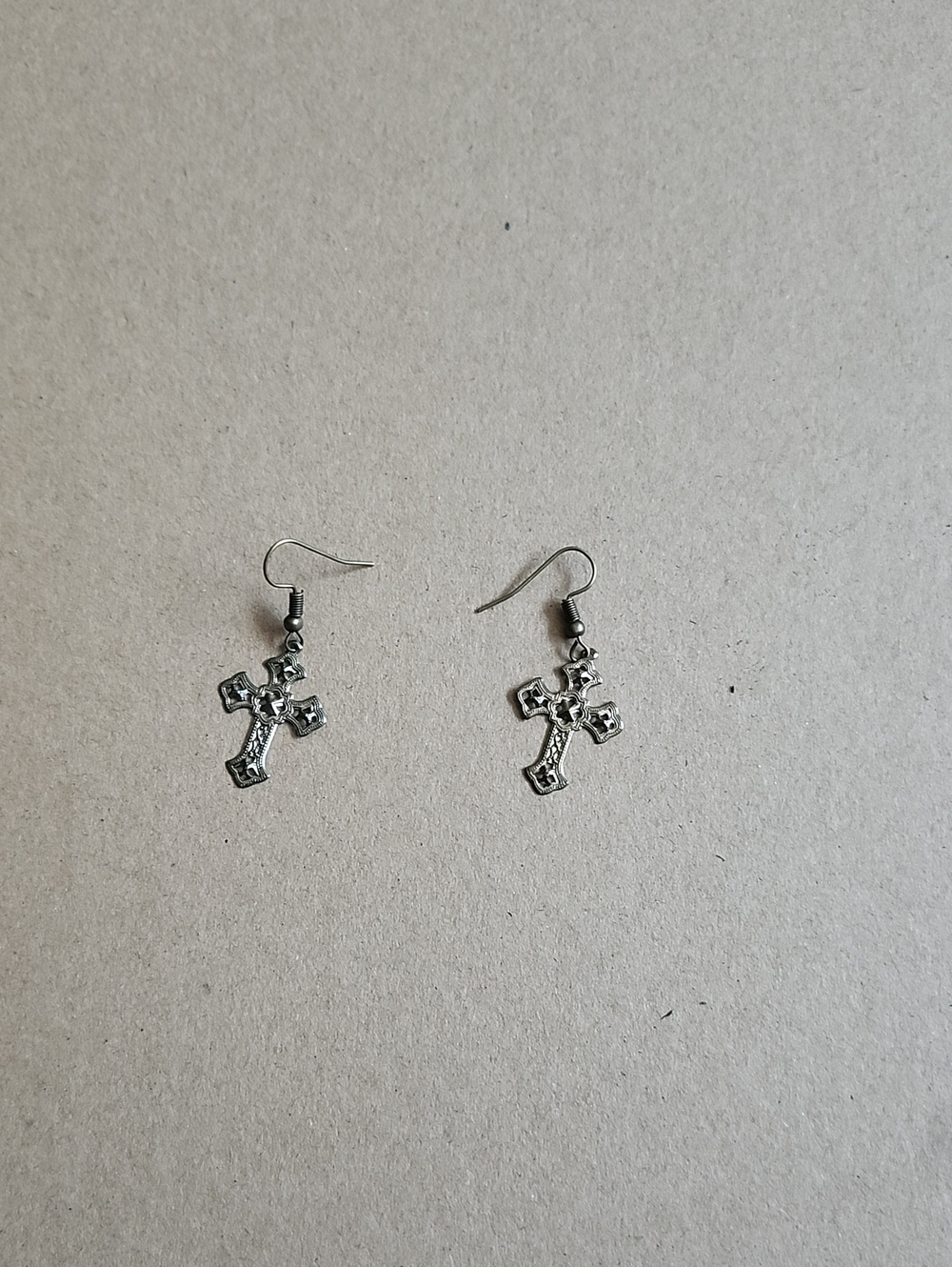 Gold Cross Dangle Earrings - Women's Jewelry